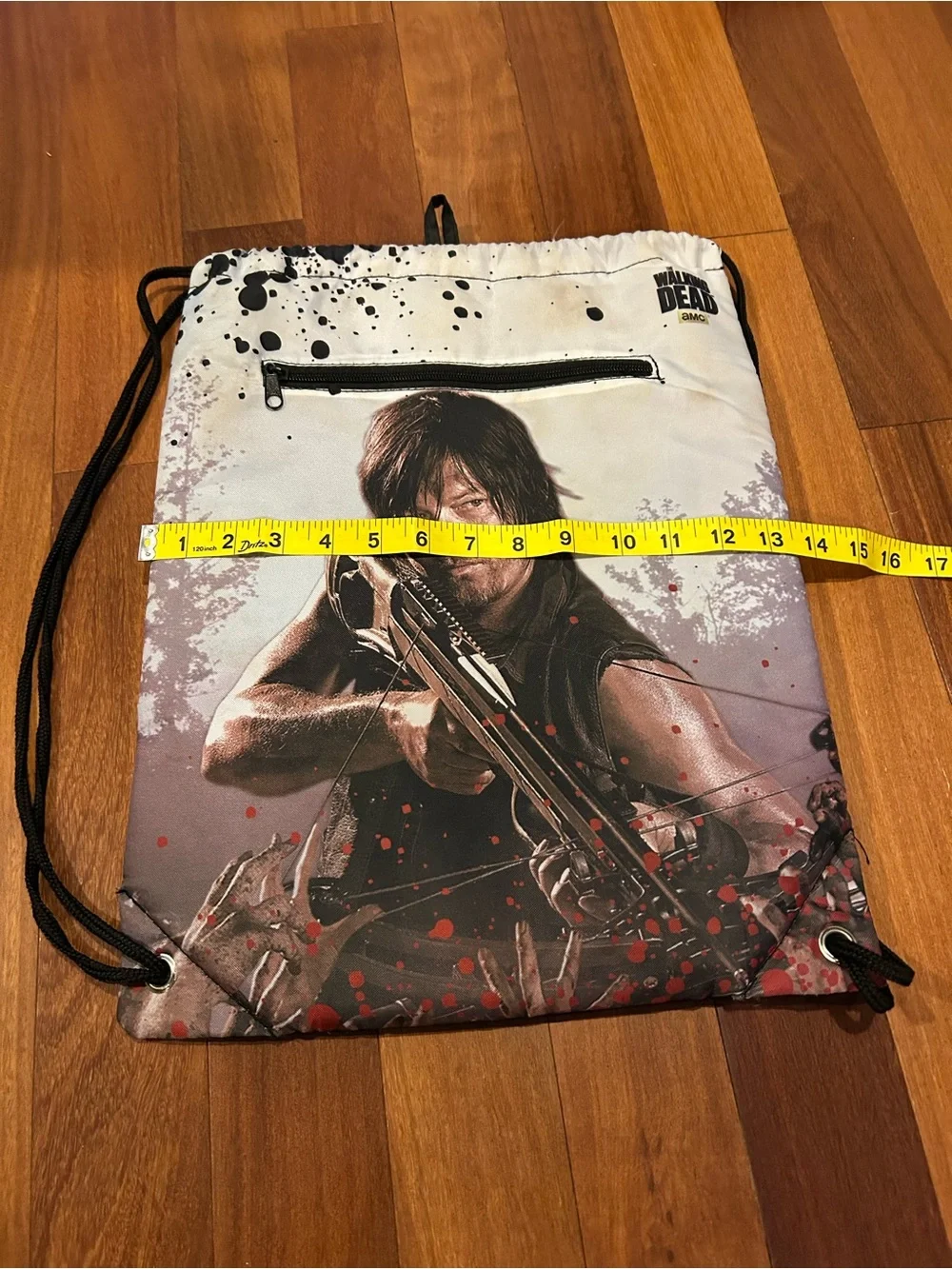 Walking Dead Drawstring Backpack Daryl Dixon EUC